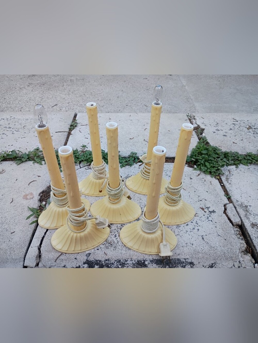 7 Vintage Drip Candle Electric Light Candles
